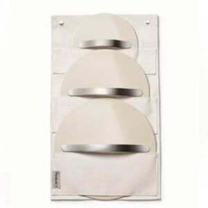 Caraway Lid Organizer Fabric Canvas Pot Lid Holder Wall Mount OS NEW